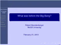 What Was Before the Big Bang? Framework Space-Time Cosmology of the Very Early Universe Std