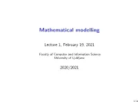 Mathematical Modelling