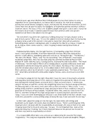 Matthew West Into the Light Bio Jess Edits