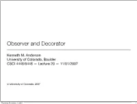 Observer and Decorator