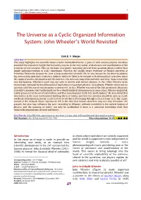 The Universe As a Cyclic Organized Information
