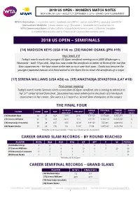 2018 Us Open – Semifinals