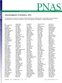 Acknowledgment of Reviewers, 2014