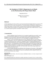An Analysis of LEGO's Response to an Attack on Its Partnership With