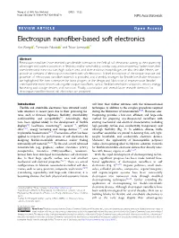 Electrospun Nanofiber-Based Soft Electronics