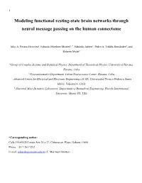 Modeling Functional Resting-State Brain Networks Through Neural Message Passing on the Human Connectome