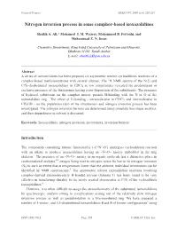 Nitrogen Inversion Process in Some Camphor-Based Isoxazolidines