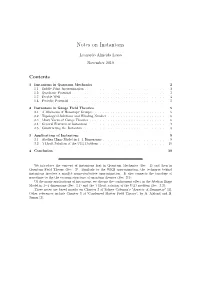 Notes on Instantons