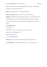 Ponesimod MBMA ARR Abstract for ECF 2020 Confidential Title