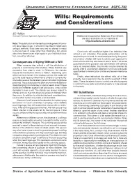 Wills: Requirements and Considerations