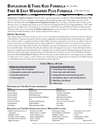 Bupleurum & Tang Kuei Formula Free & Easy