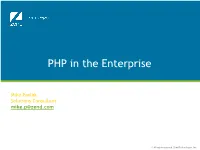PHP in the Enterprise