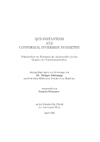 Qcd-Instantons and Conformal Inversion Symmetry