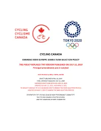 2021-05-05 Olympic Selection Criteria DRAFT.Docx