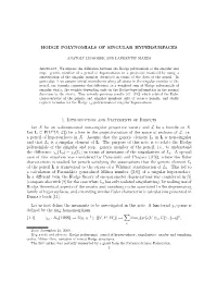 Hodge Polynomials of Singular Hypersurfaces