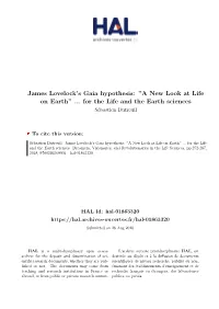 James Lovelock's Gaia Hypothesis