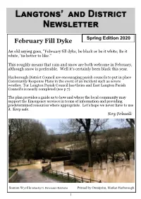 Langtons' and District Newsletter