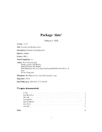 Package 'Date'
