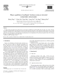 Phase Equilibria of Methanol–Triolein System at Elevated Temperature And