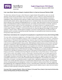 Phd Alumni Dissertation Abstracts 2009-2018