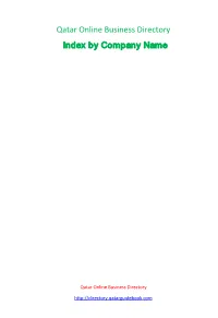 Qatar Online Business Directory Index by Company Name