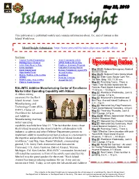 This Publication Is Published Weekly and Contains Information About, For, and of Interest to the Island Workforce