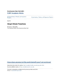 Abrupt Climate Transitions