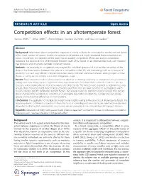 Competition Effects in an Afrotemperate Forest Thomas Seifert1*†, Stefan Seifert1†, Armin Seydack2, Graham Durrheim2 and Klaus Von Gadow1†