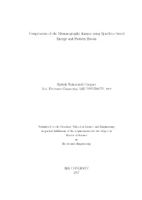 Compression of the Mammography Images Using Quadtree Based Energy and Pattern Blocks