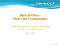Filters for Fluorescence
