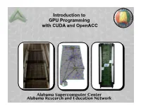 Introduction to GPU Programming with CUDA and Openacc