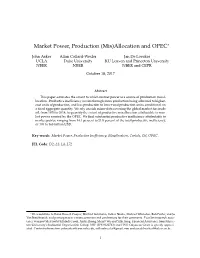 Market Power, Production (Mis)Allocation and OPEC∗