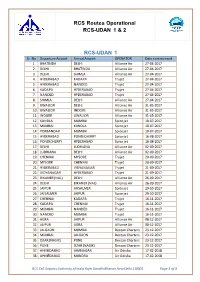 RCS Routes Operational RCS-UDAN 1 & 2