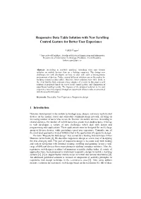 Responsive Data Table Solution with New Scrolling Control Gesture for Better User Experience