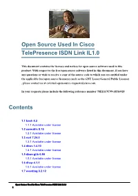 Cisco Telepresence ISDN Link IL1.0 Open Source Documentation
