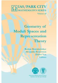 Geometry of Moduli Spaces and Representation Theory