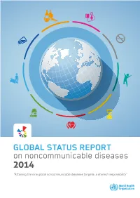 Global Status Report on Noncommunicable Diseases 2014
