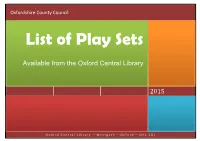 List of Play Sets