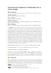 Parameterized Complexity of Independent Set in H-Free Graphs