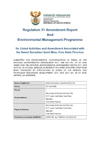 Regulation 31 Amendment Report and Environmental Management Programme