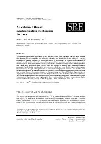 An Enhanced Thread Synchronization Mechanism for Java