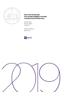 Commencement Exercises 2019