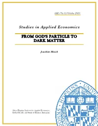 From God's Particle to Dark Matter