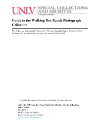 Guide to the Walking Box Ranch Photograph Collection