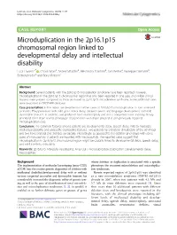 Microduplication in the 2P16.1P15 Chromosomal Region Linked To