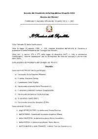 Nomina Dei Ministri