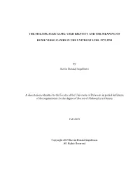 The Multiplayer Game: User Identity and the Meaning Of