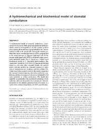 A Hydromechanical and Biochemical Model of Stomatal Conductance