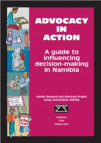Advocacy in Action: a Guide to Influencing Decision-Making In