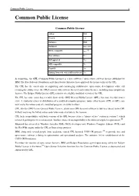 Common Public License 1 Common Public License